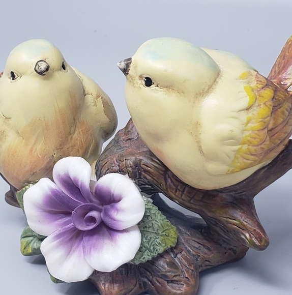Vintage Yellow Birds On Tree Branch Figurine - Picture 9 of 13
